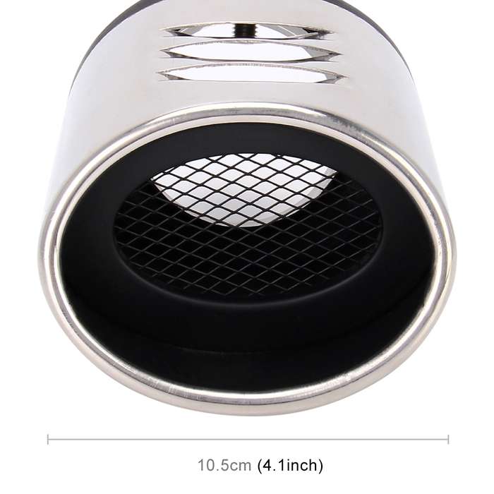 Universal Car Styling Stainless Steel Straight Bolt-on Exhaust Tail Muffler Tip Pipe with Mesh(Black