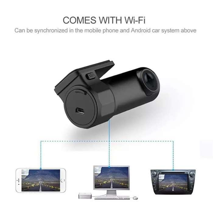 Mini Car Dash Camera WiFi Monitor Full HD Dashcam Video Recorder Camcorder Motion Detection, Support