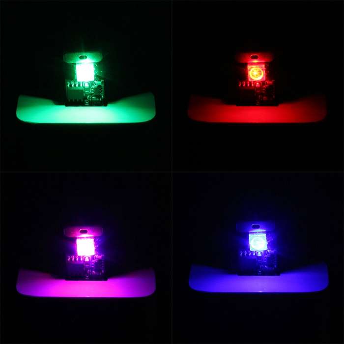 Car Styling USB LED Colorful Acoustic Atmosphere Light Touch Change Color Adjusting Mood Lamp