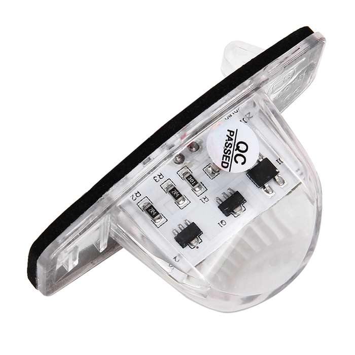 2 PCS DC 12V 2W 120LM 6000K LED License Plate Light 18-SMD 3528 Bulbs Lamps for Honda JAZZ(FIT) 02-1