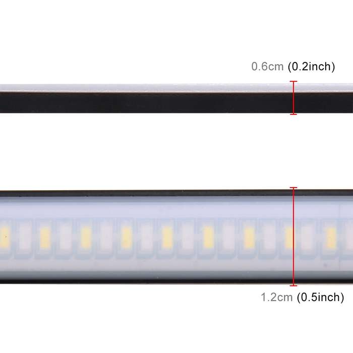 45cm 12W 3014-SMD LED 720LM Car Bulb Turn Signal Auto Reverse Lamp Daytime Running Light Source (Whi