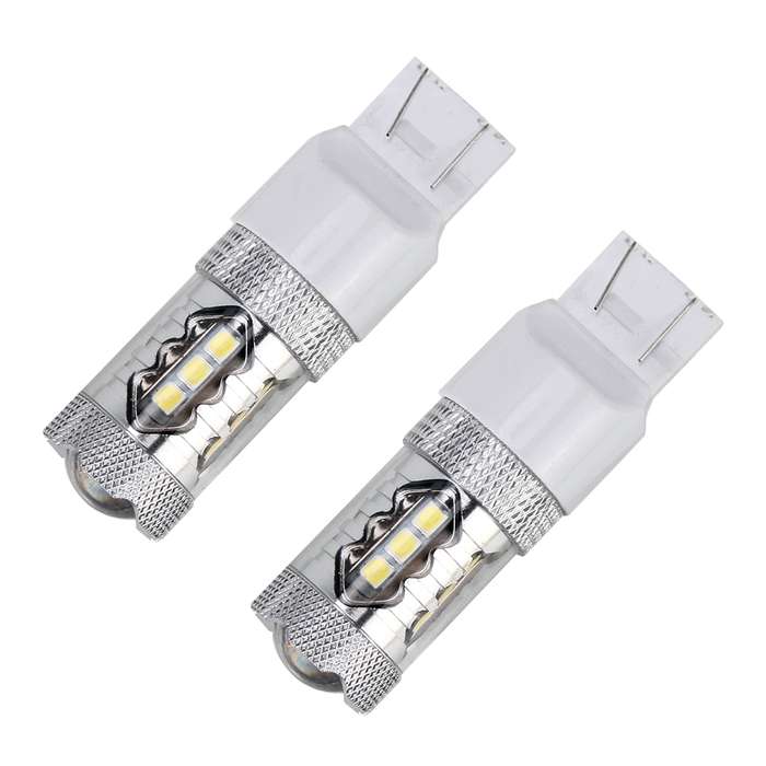 2 PCS T20 / 7440 5W 250LM 6000K Car Auto Turn Light Reversing Lights 16LEDs SMD-2835 Lamps, DC 12V(W