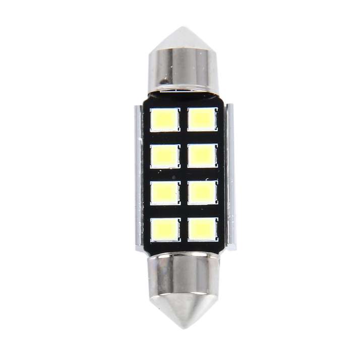 2 PCS 3W 200 LM 6000K 36MM 8 SMD-2835 LEDs Bicuspid Port Decoding Car Dome Lamp LED Reading Light, D