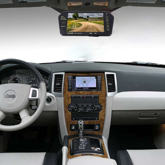 7 inch 480*234 Rear View TFT-LCD Color Car Monitor with Bluetooth MP5 Player, Support Reverse Automa