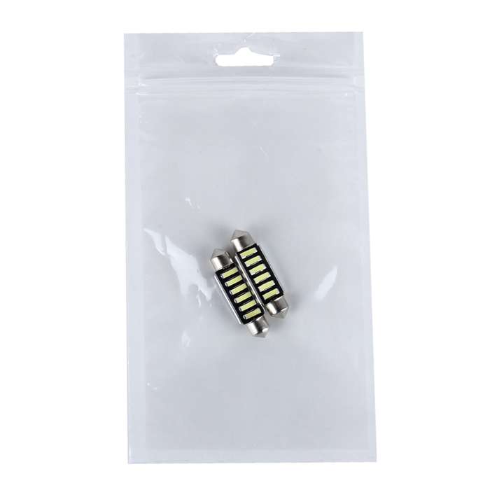 2 PCS 2W 100 LM 6000K 41MM 6 SMD-7020 LEDs Bicuspid Port Decoding Car Dome Lamp LED Reading Light, D