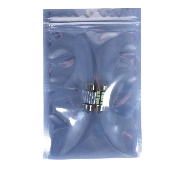 2 PCS DC 12V 2W 31MM 8 SMD-3528 LEDs Bicuspid Port Decoding Car Dome Lamp LED Reading Light(Ice Blue