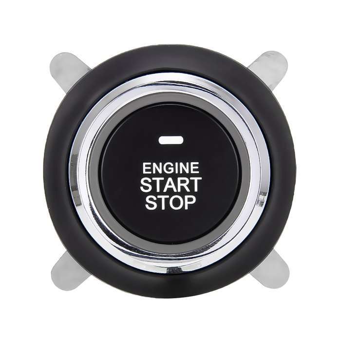 Smart Car Switch Car Engine Start Stop Switch Car Push Start Switch, with RFID Alarm System, Blue Li