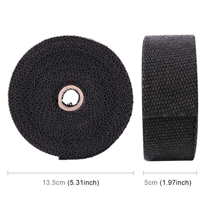 10m Cotton Material Exhaust Wrap Auto Motorcycle Exhaust Heat Shield Wrap Heat Resistant Wrap, Rando