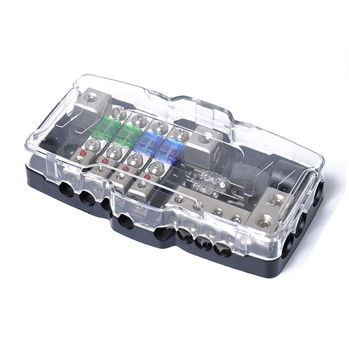 Car Audio Stereo Distribution Block Ground Mini ANL Fuse Block 4 Way Fuse Block 30A 60A 80Amp with L