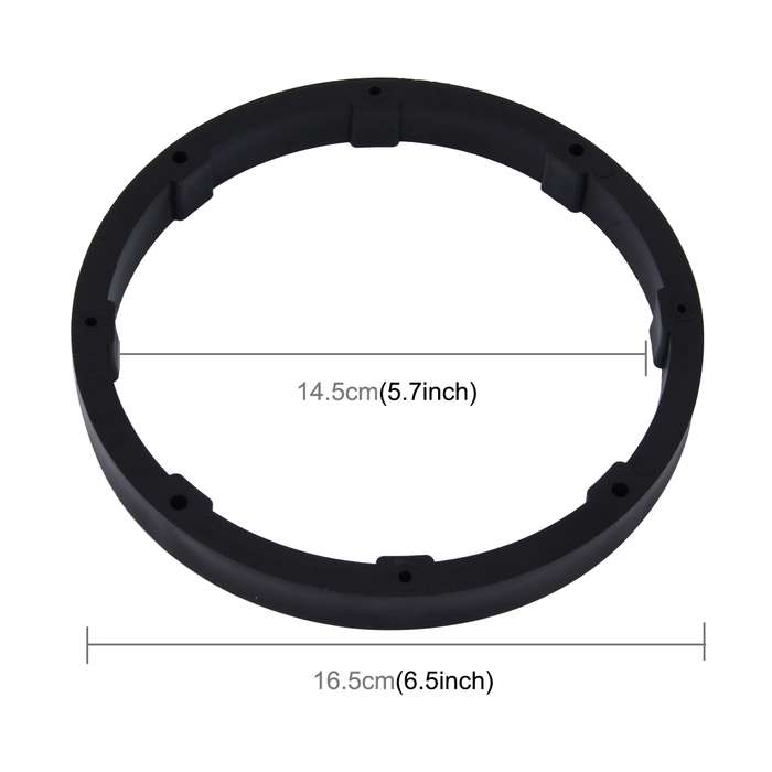 2 PCS 6.5 inch Car Auto ABS Loudspeaker Base Protection Solid Cover Holder Mat, Inner Diameter: 14.