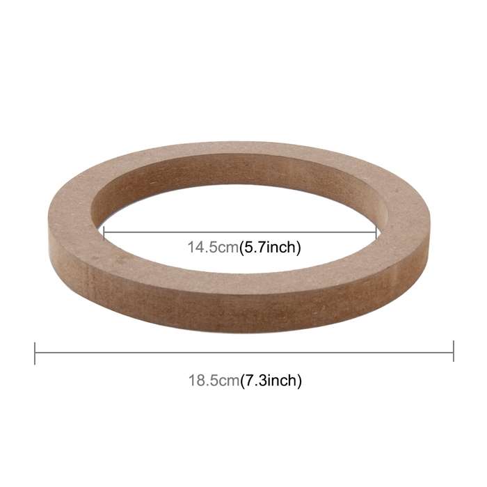 2 PCS Car Auto Universal Wood Loudspeaker Base Protection Cover Holder Mat, Inner Diameter: 14.5cm