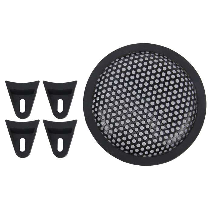 5 inch Car Auto Metal Mesh Black Round Hole Subwoofer Loudspeaker Protective Cover Mask Kit with Fix