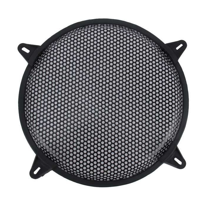 12 inch Car Auto Metal Mesh Black Round Hole Subwoofer Loudspeaker Protective Cover Mask Kit with Fi