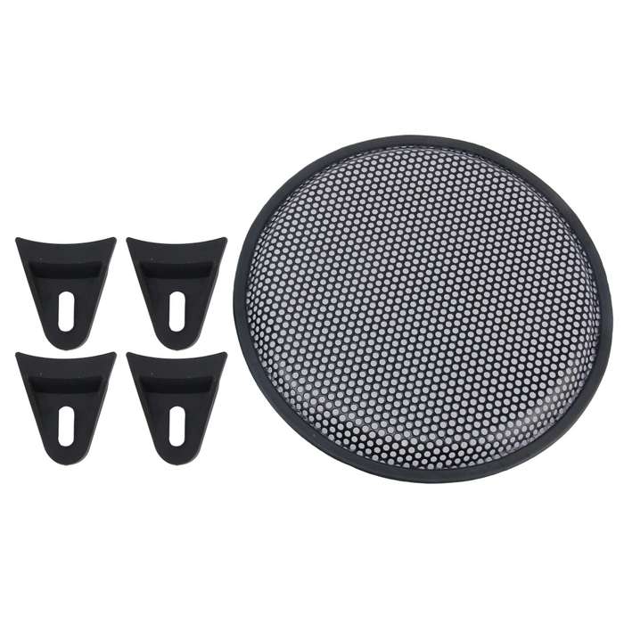 12 inch Car Auto Metal Mesh Black Round Hole Subwoofer Loudspeaker Protective Cover Mask Kit with Fi