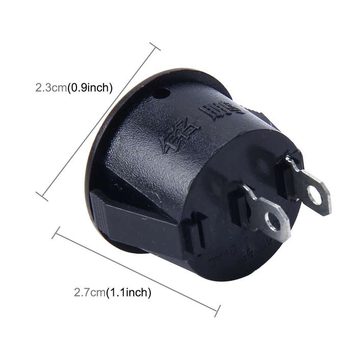 Car Auto Universal DIY 2 Pin Round Cap OFF- ON Push Button