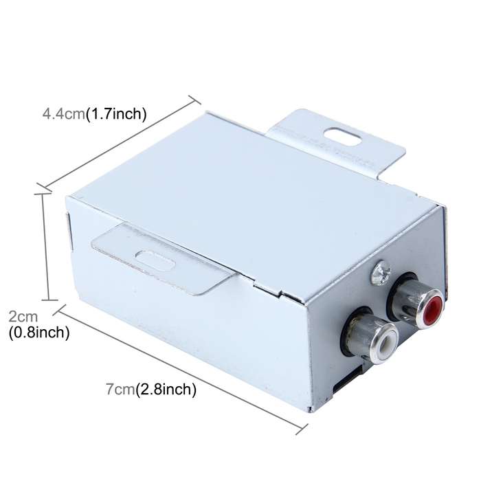 FH-203 12V Vehicle Car Audio Amplifier Noise Filter RCA Plug Loop Isolator for DVD Stereos