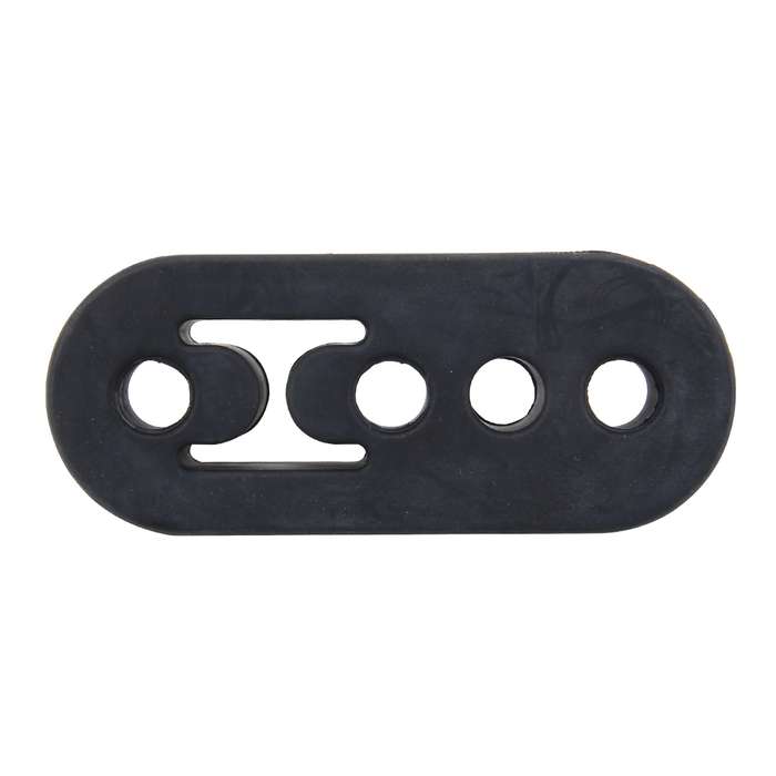 Universal Car 4 Holes Adjustable Rubber Mounting Bracket Exhaust Tube Hanging Rubber Tube(Black)