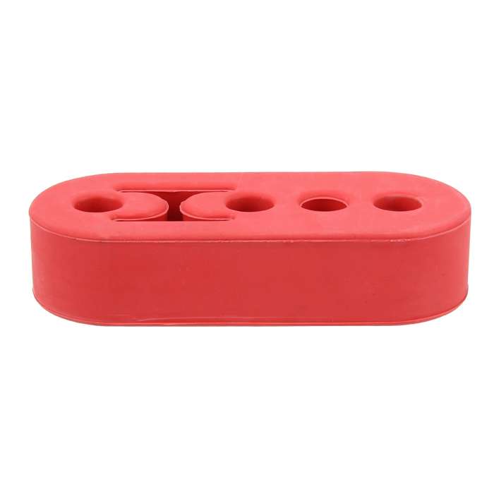 Universal Car 4 Holes Adjustable Rubber Mounting Bracket Exhaust Tube Hanging Rubber Tube(Black)