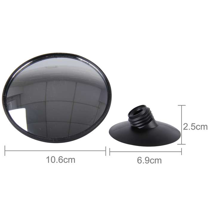 3R-098 Car Blind Spot Rear View Wide Angle Mirror, Diameter: 9.8cm(Black)