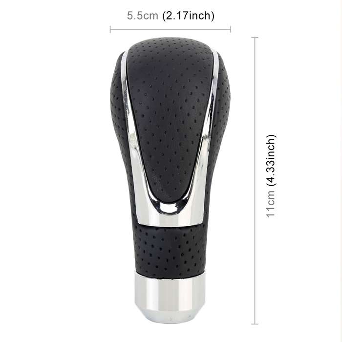 Universal Car PU Leather and Metal Gear Shift Knob Modified Auto Car Transmission Shift Lever Knob(R