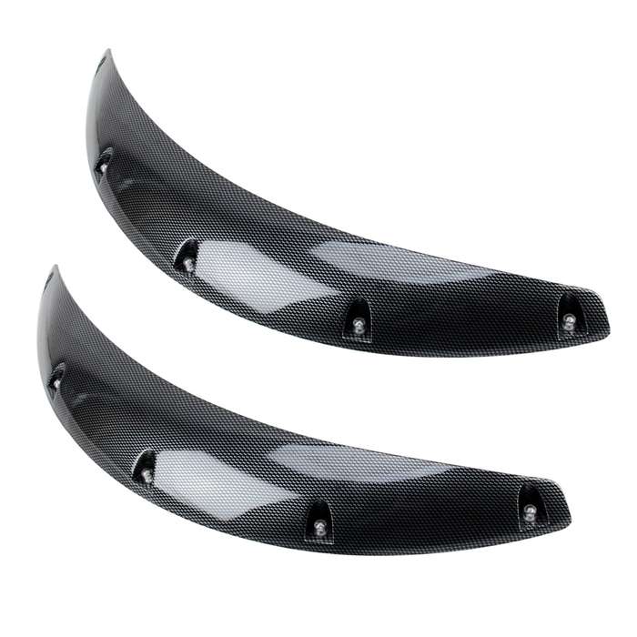 2 PCS 58cm Car Stickers Rubber Round Arc Strips Fender Flares Wheel Eyebrow Decal Sticker(Black)