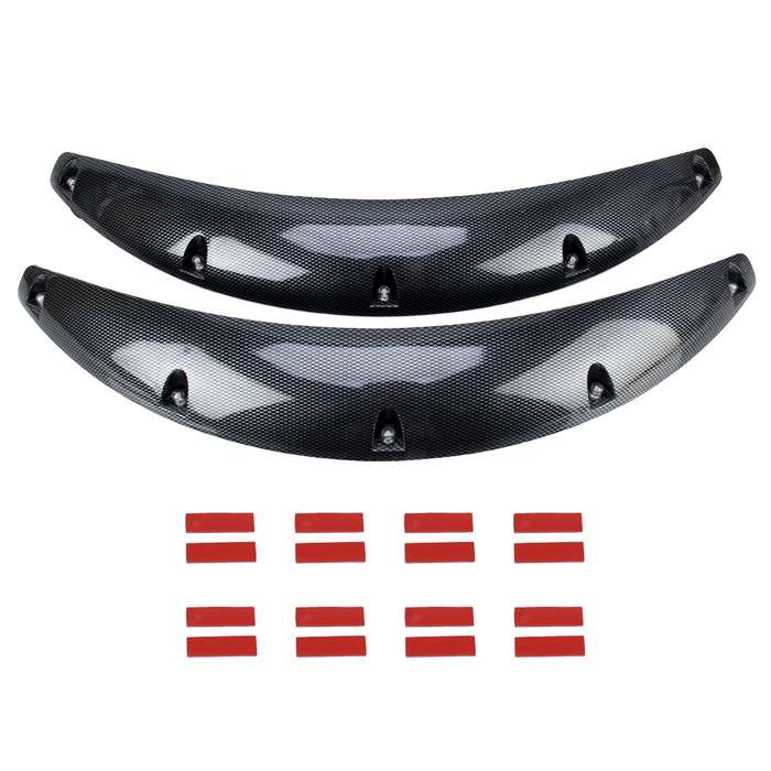 2 PCS 58cm Car Stickers Rubber Round Arc Strips Fender Flares Wheel Eyebrow Decal Sticker(Black)