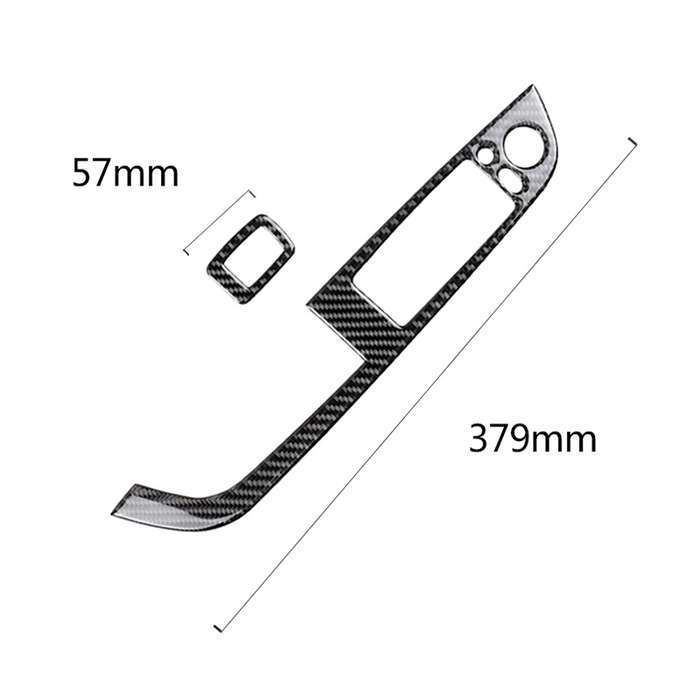 Car Carbon Fiber Window Lift Panel With Folding Key Soild Decorative Sticker for Left Drive BMW Z4