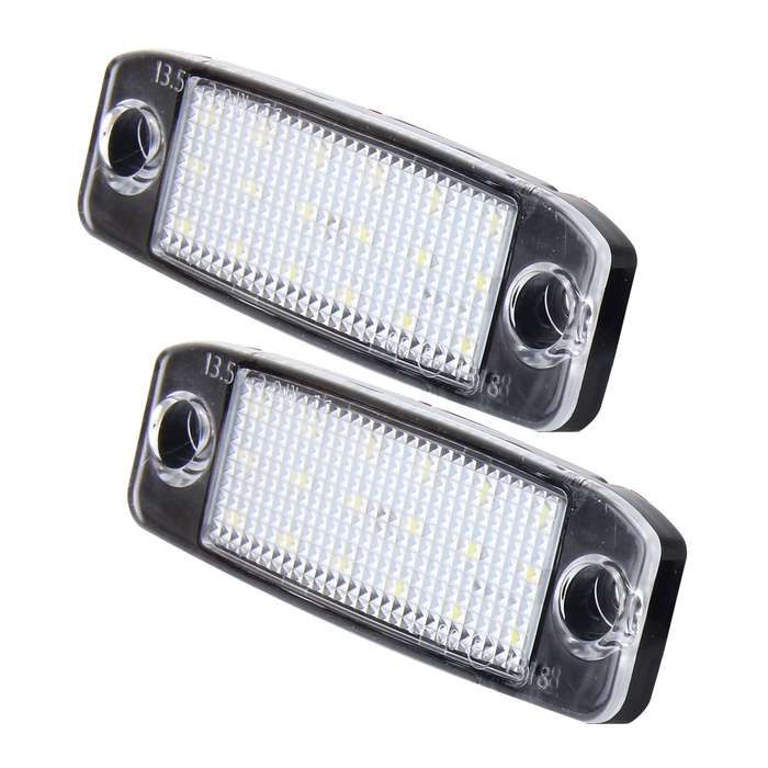 2 PCS LED License Plate Light with 18  SMD-3528 Lamps for Hyundai Sonata,2W 120LM,6000K, DC12V(