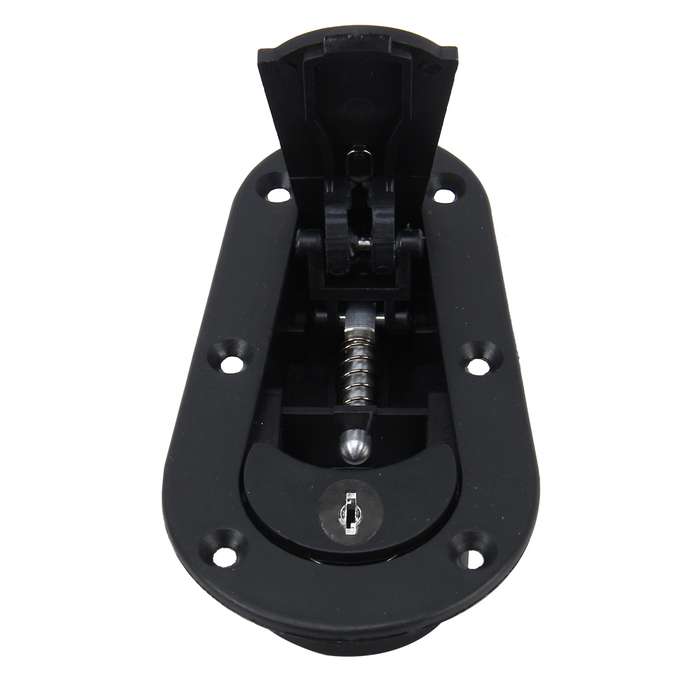 A Pair Car Modified Hood Lock General Racing Car Cover Lock with Keys(Black)