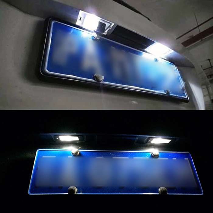 2 PCS DC 12V 3W 150LM 6000K LED License Plate Light 18LEDs SMD-3528 Bulbs Lamps for Land Rover