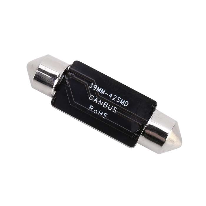 2 PCS 39mm DC12V / 1.2W / 6000K / 80LM 42LEDs SMD-3014 Car License Plate Light / Dome Light, with De