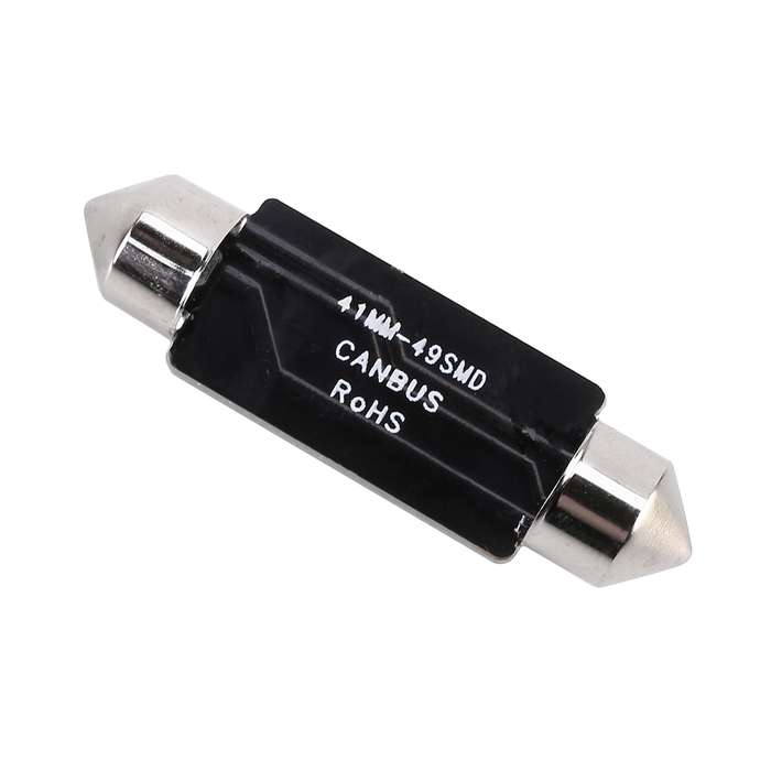2 PCS 41mm DC12V / 1.2W / 6000K / 80LM 49LEDs SMD-3014 Car License Plate Light / Dome Light, with De