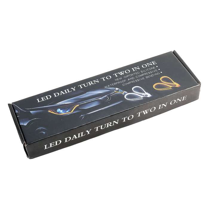 2 PCS 30cm DC12V 3.2W Ultra-thin Car Auto Double Colors Turn Lights / Running Lights (Turn Lights: Y