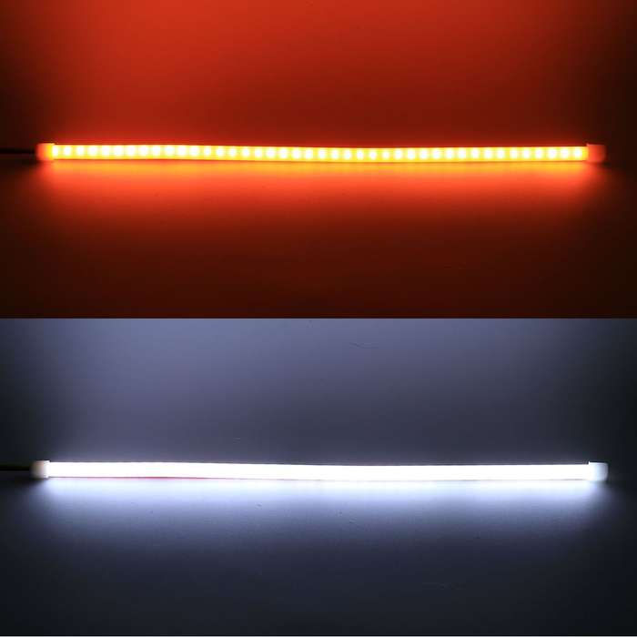 2 PCS 30cm DC12V 3.2W Ultra-thin Car Auto Double Colors Turn Lights / Running Lights (Turn Lights: Y