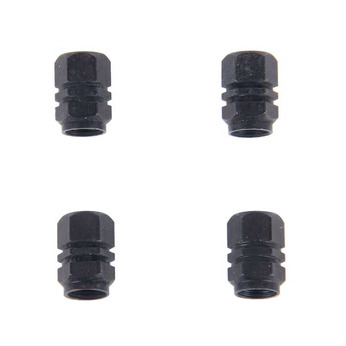 4PCS SA Metal Plated Hexagon Shape Universal Tire Valve Stem Cap(Silver)