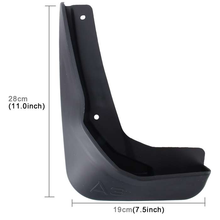 4 PCS Car Auto Semi-Rigid PVC Splash Flaps Mudguards Fender Guard for Audi A3 Sedan 2014