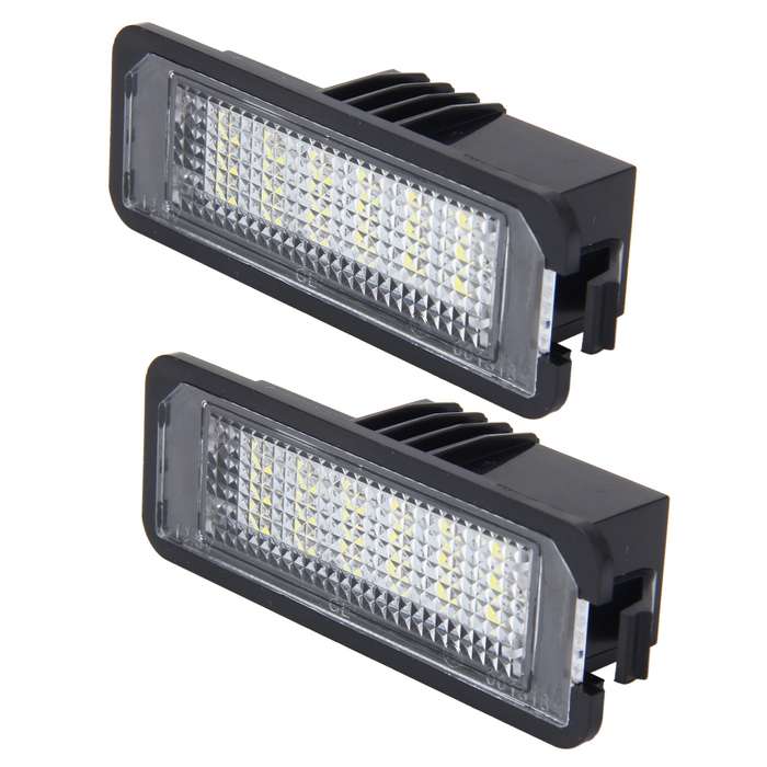 2 PCS License Plate Light with 18 SMD-3528 Lamps for Volkswagen,2W 120LM,6000K, DC12V(White Light)