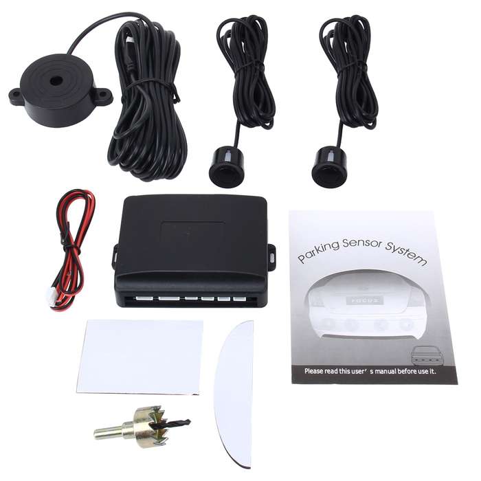 Car Buzzer Reverse Backup Radar System - Premium Quality 2 Parking Sensors Car Reverse Backup Radar