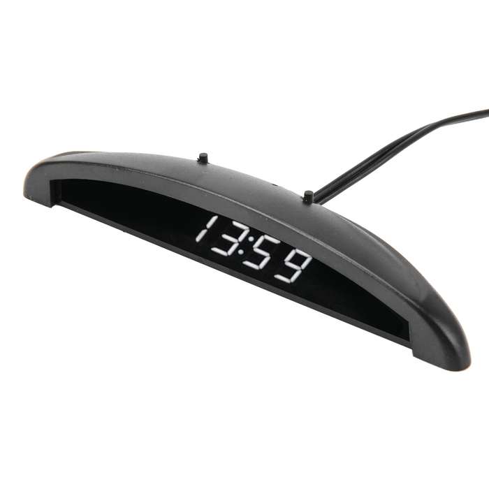 2 in 1 Car LED Digital Display Thermometer Clock(Red)
