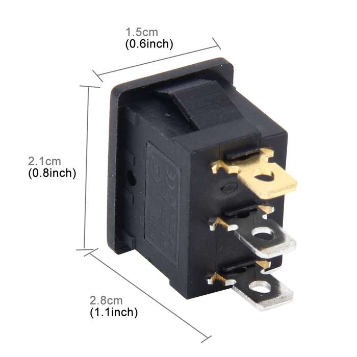 Car Auto Universal DIY 3 Pin Boat Cap OFF- ON Push Button