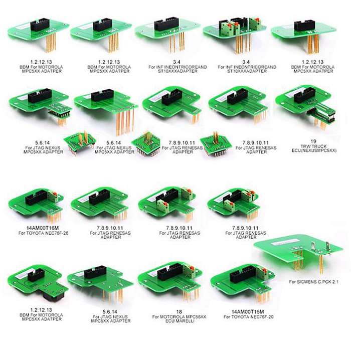 22 PCS Car For KTAG / KESS / KTM BDM Adapters Trasdata Set BDM Frame ECU RAMP Adapters