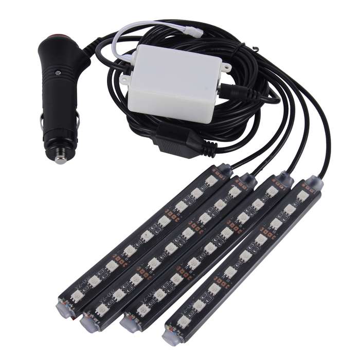 4 in 1 4.5W 36 SMD-5050-LEDs RGB Car Interior Floor Decoration Atmosphere Colorful Neon Light Lamp w