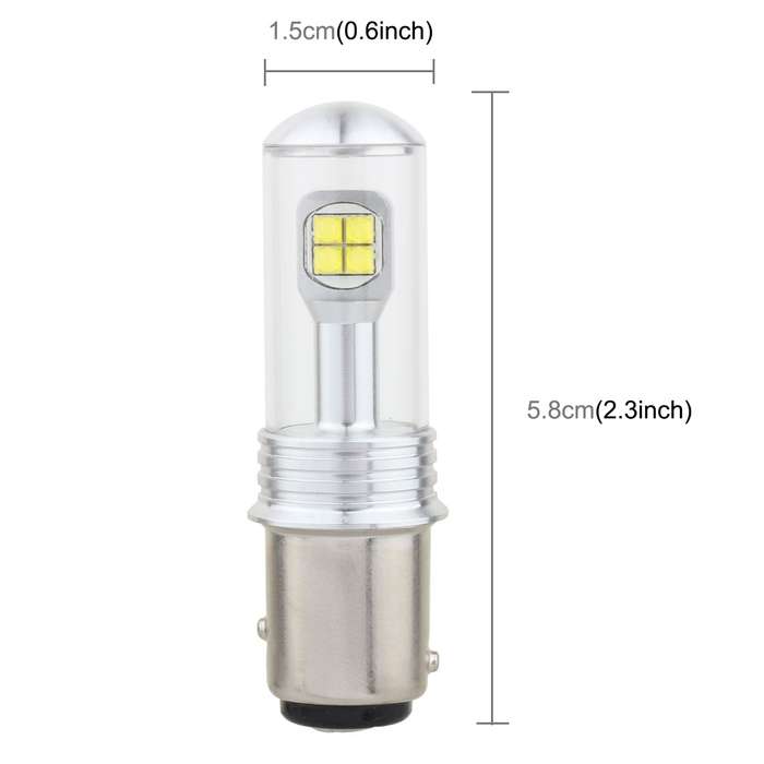 2 PCS 1157/BAY15D 40W 800 LM 6000K Car Turn Light Backup Light Brake Light with 8 Lamps, DC 12V(Whi