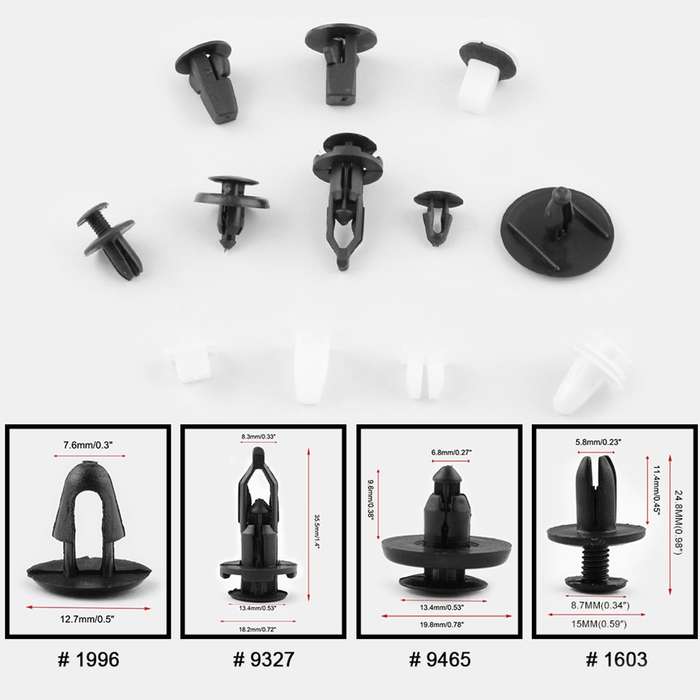 292 PCS Car Retainer Clips Assortment Car Panel Trim Plastic Fasteners Rivet Clips Set