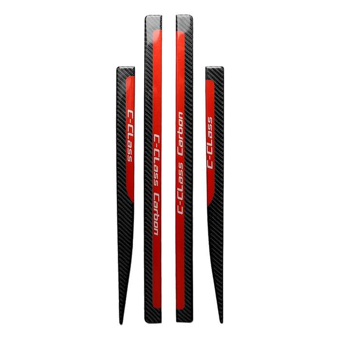 4 PCS Car Carbon Fiber Threshold Decorative Sticker for Mercedes-Benz W204 C Class 2007-2013
