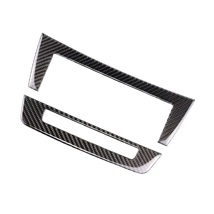 Car Carbon Fiber Central Control CD Panel Decorative Sticker for Mercedes-Benz W204 2011-2013 7-butt
