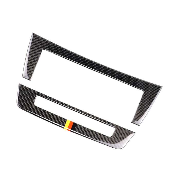 Car German Flag Carbon Fiber Central Control CD Panel Decorative Sticker for Mercedes-Benz W204 2011