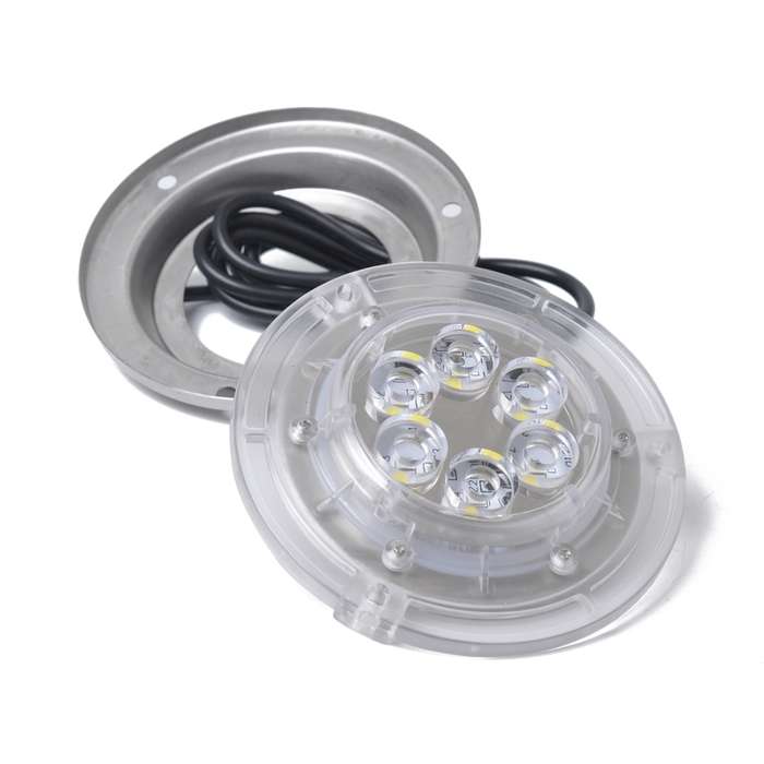 DC 10-30V 12W IP68 316 Stainless 6 LEDs Blue Light Underwater Light Boat High Power Bright for Marin