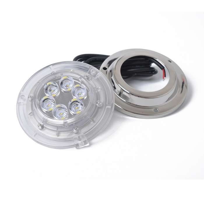 DC 10-30V 12W IP68 316 Stainless 6 LEDs White Light Underwater Light Boat High Power Bright for Mari