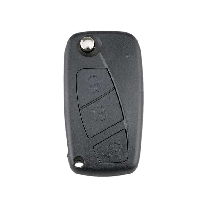 For FIAT Car Keys Replacement 3 Buttons Car Key Case with Side Battery Holder (Blue)